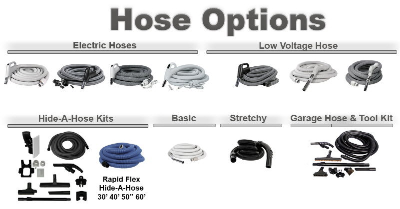 Central Vacuum System Hose Options